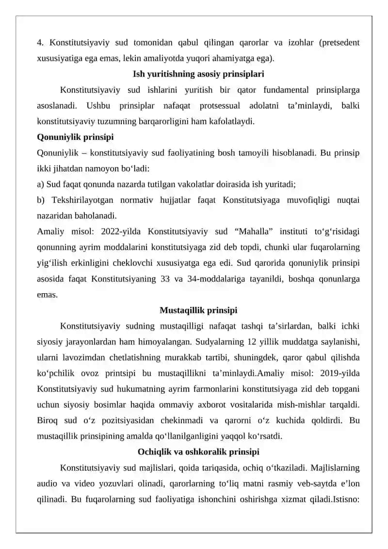 Konstitutsiyaviy sud ishlarini yuritishning asosiy prinsiplari 4