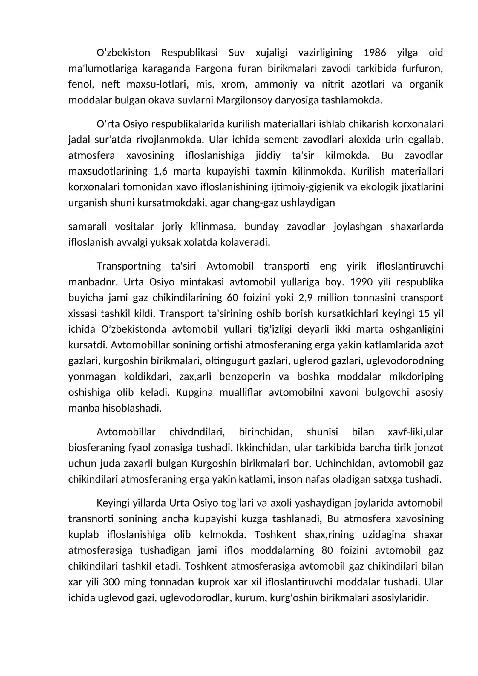 O'zbekistondagi atrof muxitga doir muamolar 4