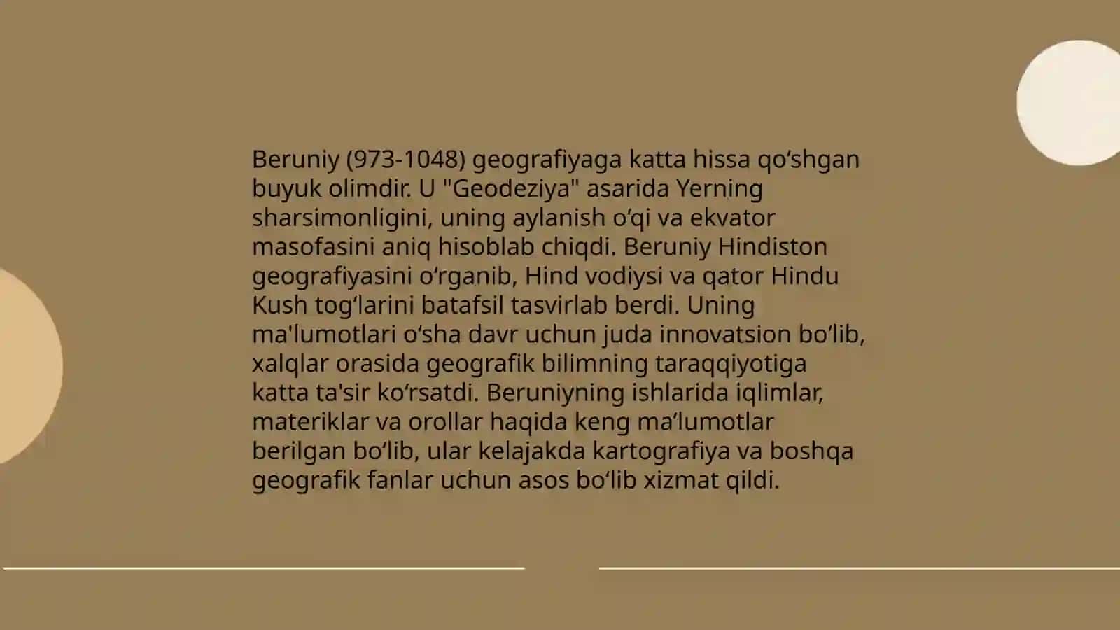 Abu Rayxon Berunining jahon ilm-faniga qo‘shgan hissasi 4
