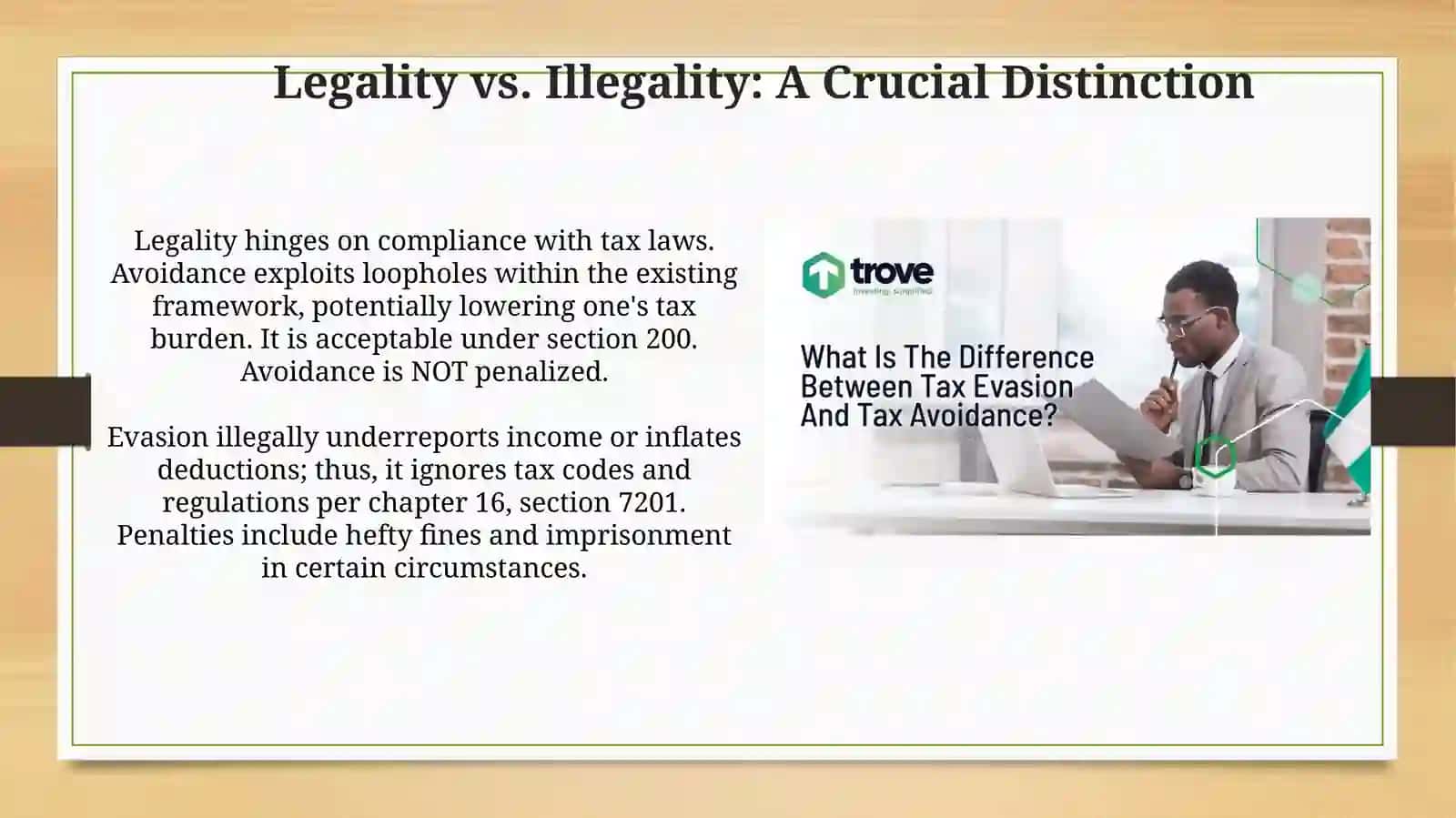 Tax Avoidance vs Evasion Presentation 4