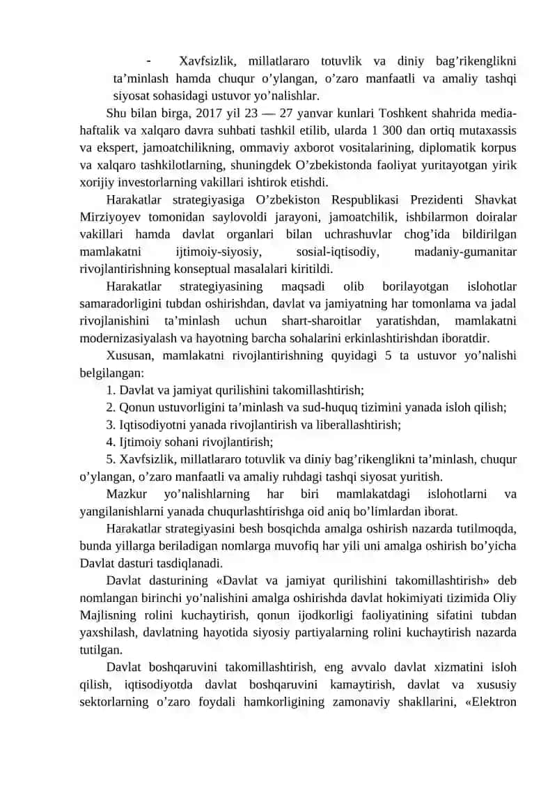 Yangi O‘zbekistonda ijtimoiy-siyosiy, iqtisodiy va madaniy hayotida ro‘y berayotgan o‘zgarishlarning xalqaro reyting va indekslarda aks etishi 4