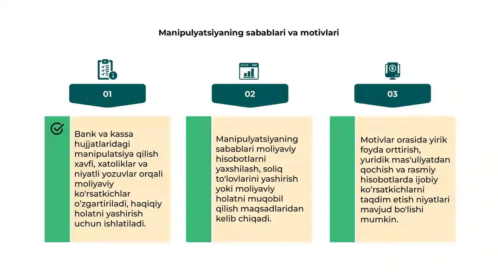 Bank va kassa xujjatlaridagi manipulatsiya qilish xolatlari 4