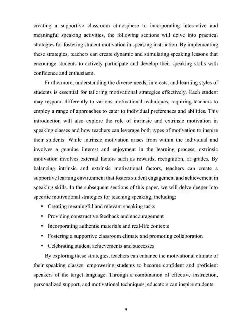 IN TEACHING SPEAKING THE WAYS OF MOTIVATING STUDENTS. 4