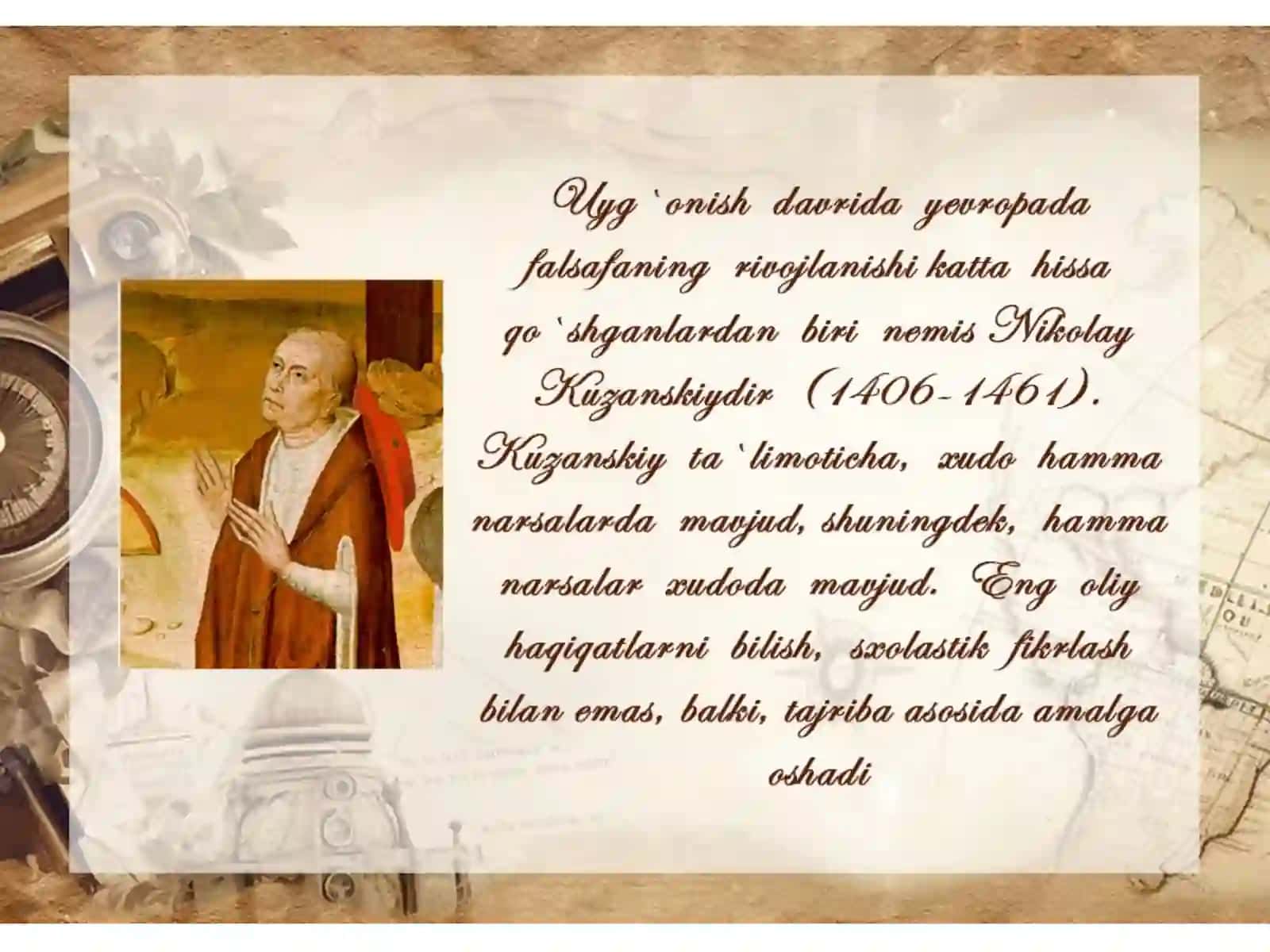 YEVROPA UYG'ONISH DAVRI FALSAFASI 4