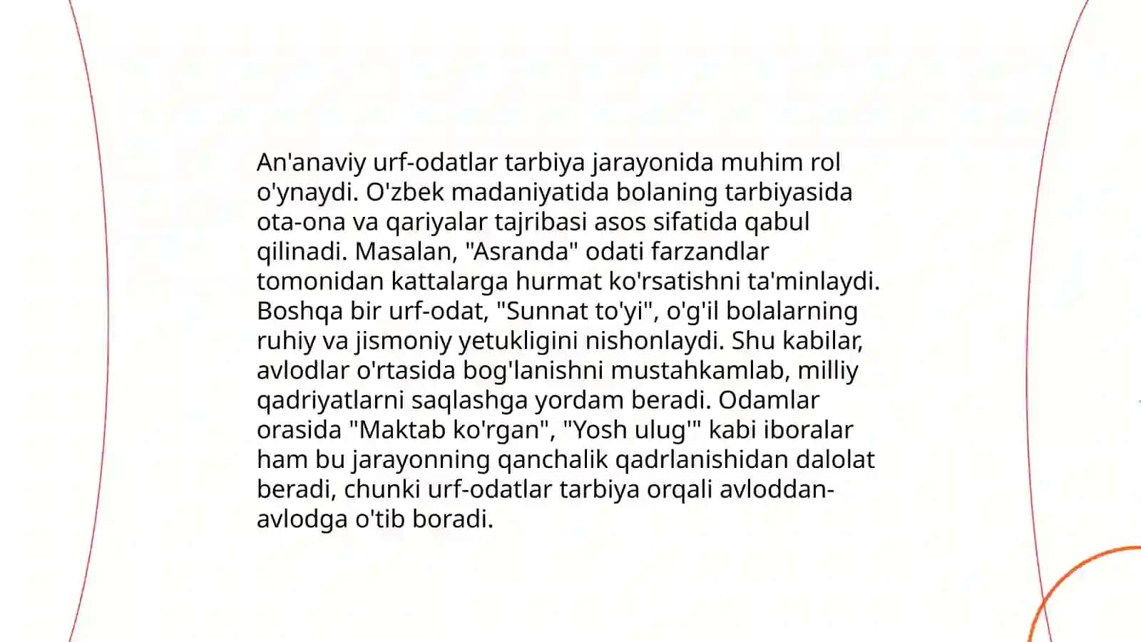 O‘zbek oilalarida milliy tarbiya metodlari va vositalari 4