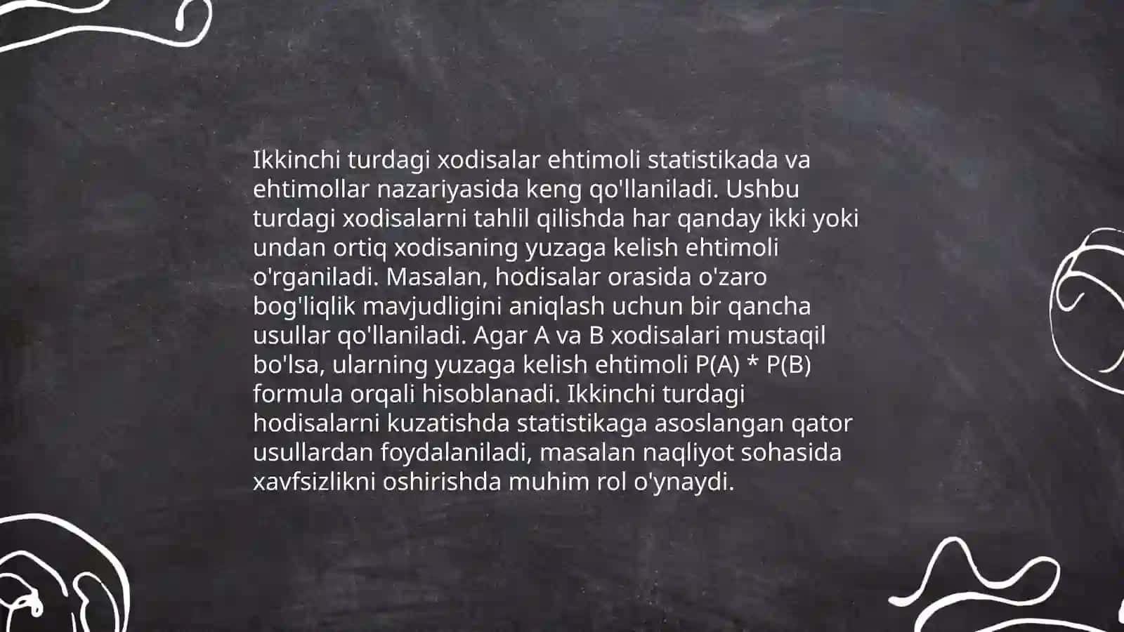 Hodisalar ustida amallar 4