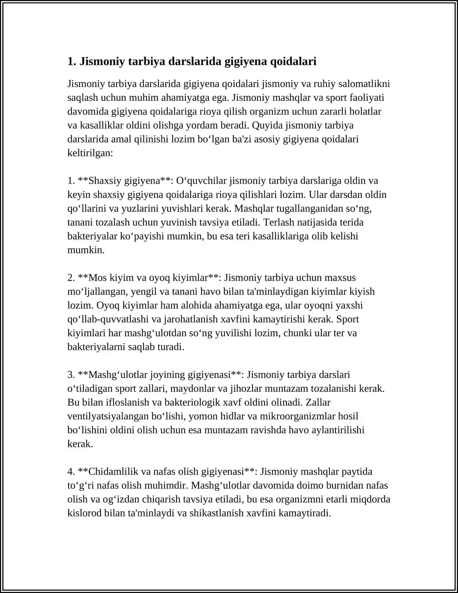 MAKTABLARDA JISMONIY TARBIYA DARSLARINI GIGIYENIK TASHKILLASHTIRISH 4