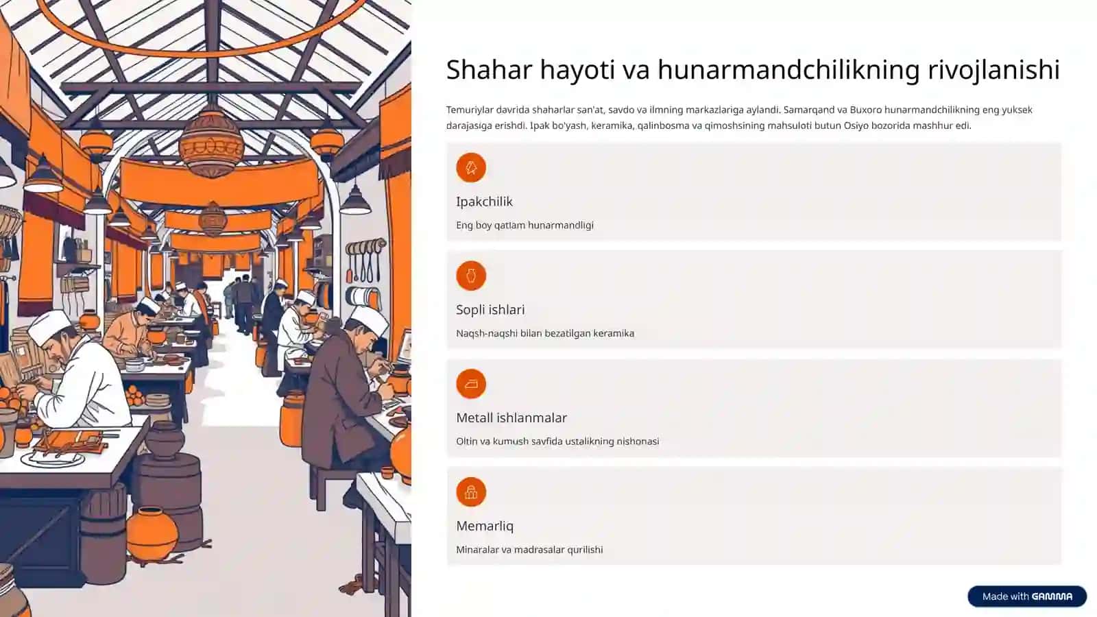Temuriylar davrida ijtimoiy-iqtisodiy hayot 4