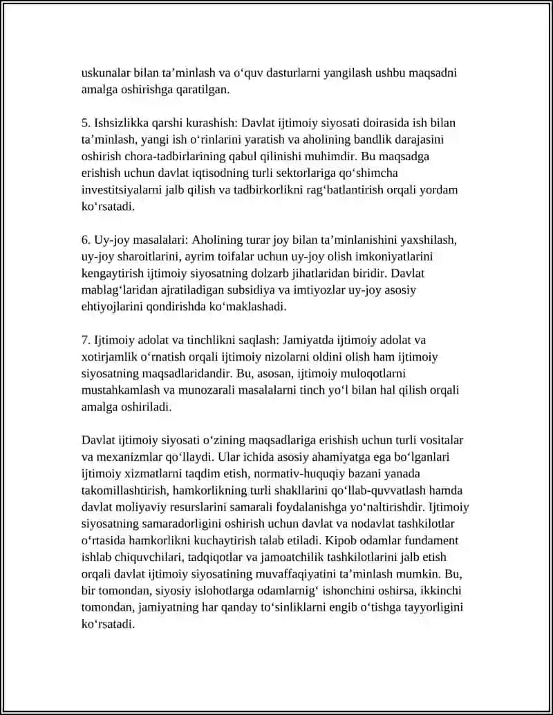 JAMIYATNING IJTIMOIY SOHASINI RIVOJLANTIRISHDA DAVLAT IJTIMOIY SIYOSATINING AHAMIYATI 4