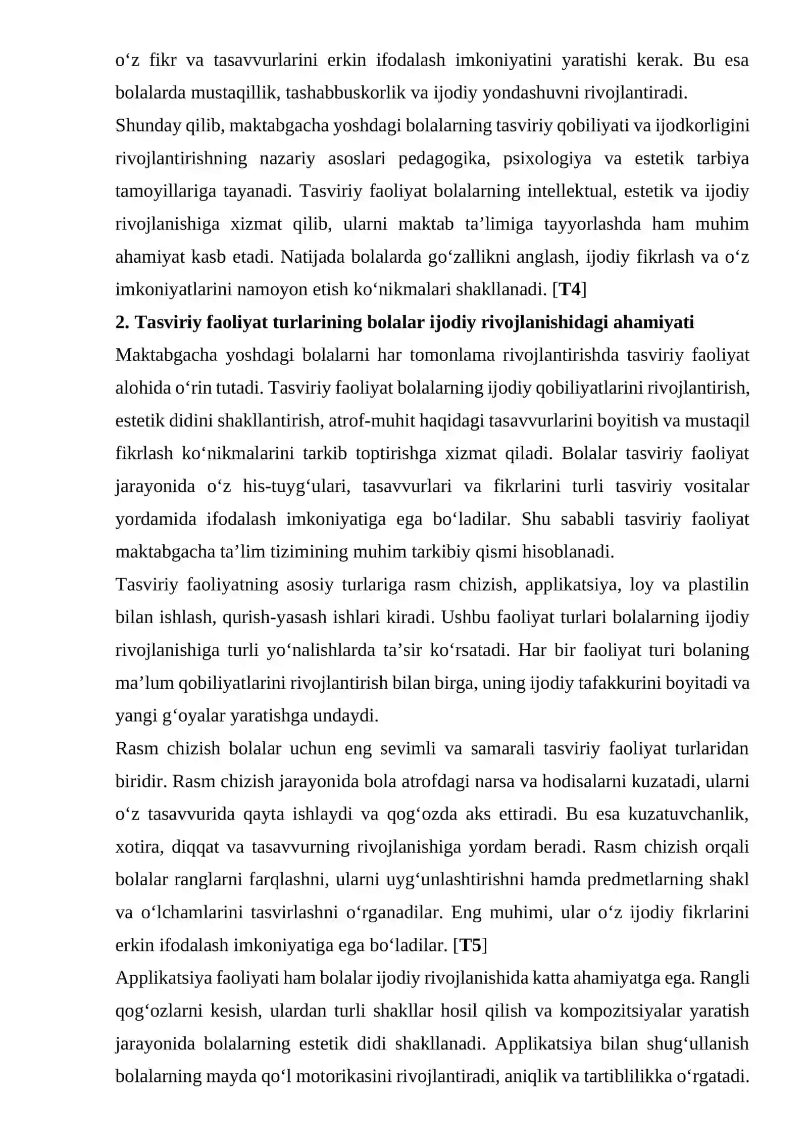 MAKTABGACHA YOSHDAGI BOLALARNING TASVIRIY QOBILIYATI VA IJODKORLIGINI RIVOJLANTIRISH.docx 4