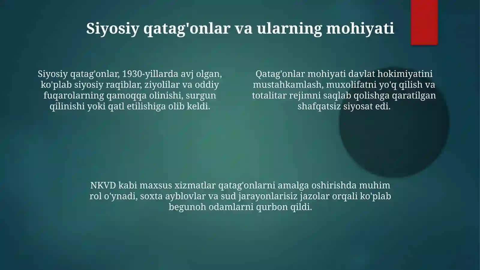 Sovetlarning qatag‘on-zo‘ravonlik siyosati va uning mohiyati 4