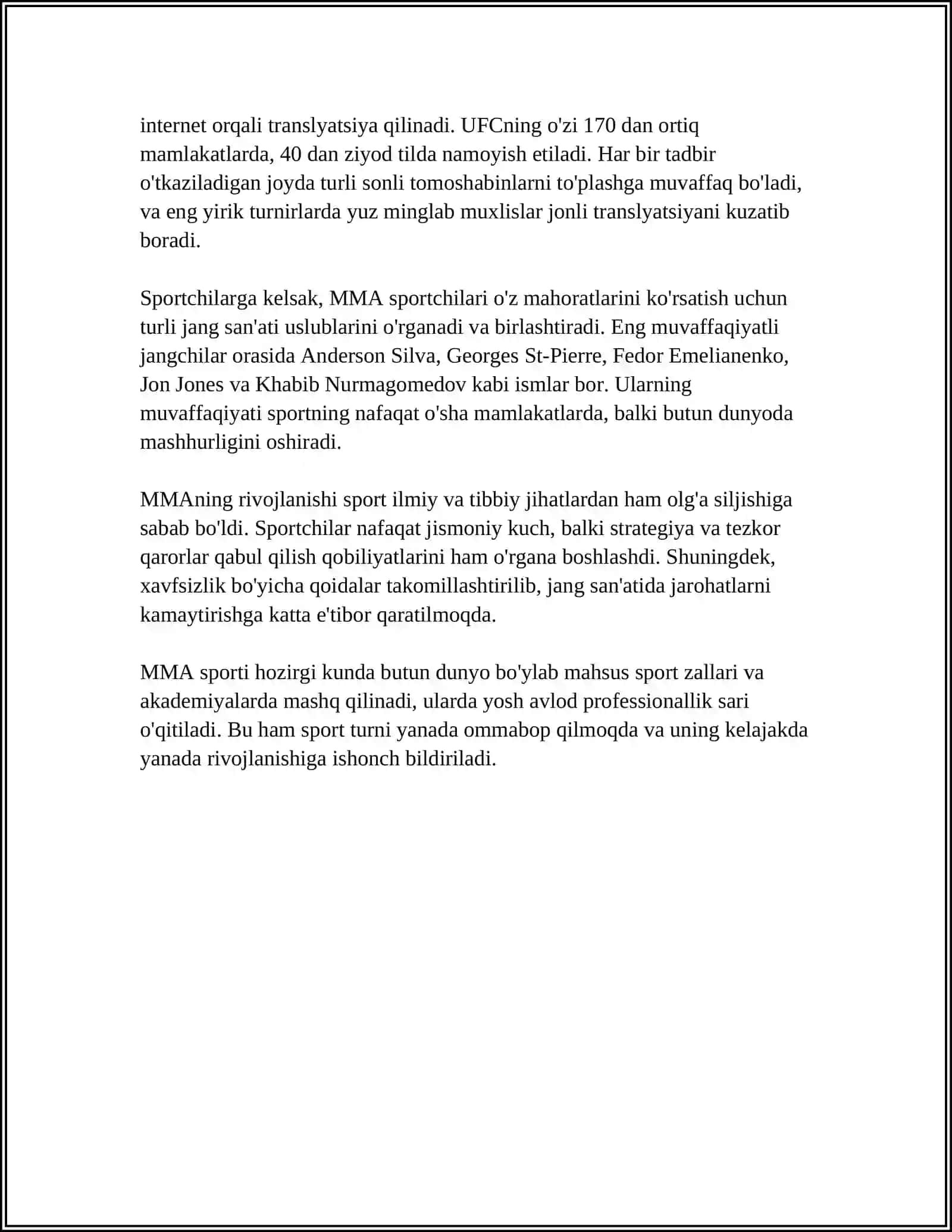 MMAning tarixi va rivojlanishi 4