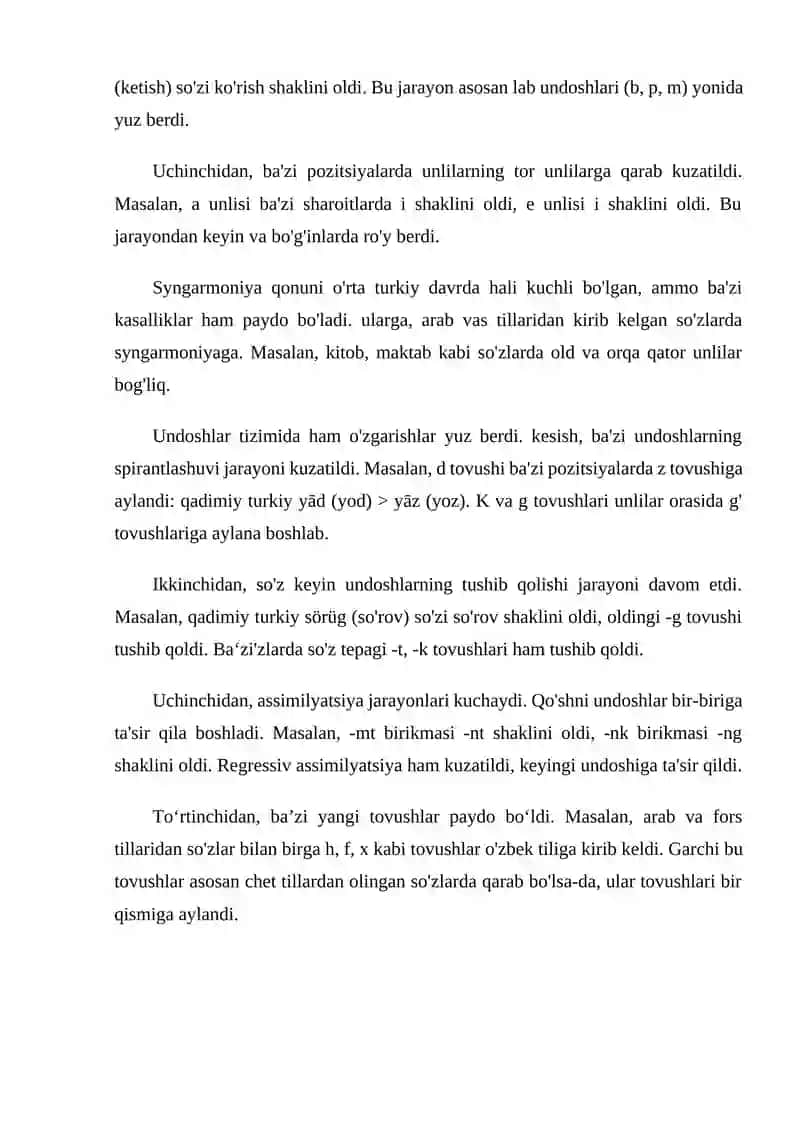 Oʻzbek tilining tarixiy fonetikasi 4
