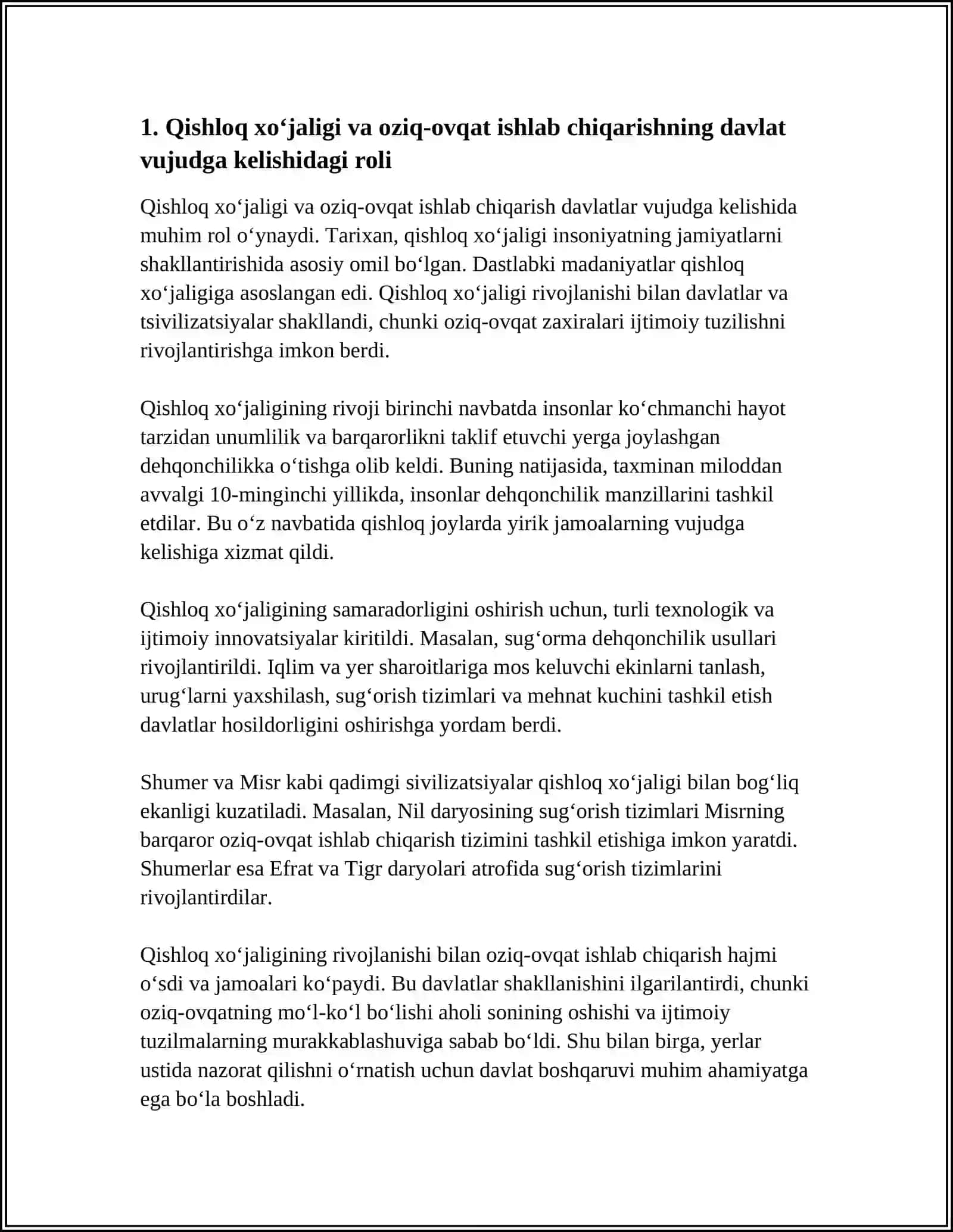 JARED MEYSON DAYMONDNING “QUROLLAR, MIKROBLAR VA PO‘LAT: INSONIYAT JAMIYATLAR TAQDIRI” ASARIDA KELTIRILGAN DAVLATNI VUJUDGA KELTIRUVCHI OMILLAR TO‘G‘RISIDA 4