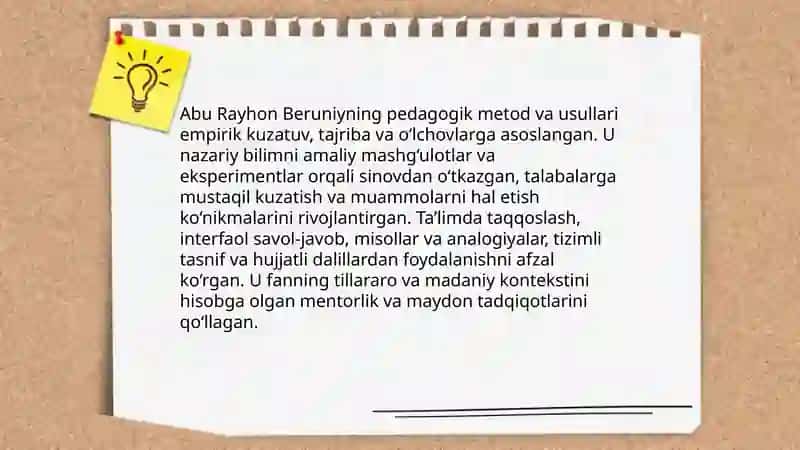 Abu Rayhon Beruniyning pedagogik qarashlari 4