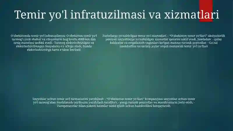 Temir Yo'l Transportida Turizmi 4