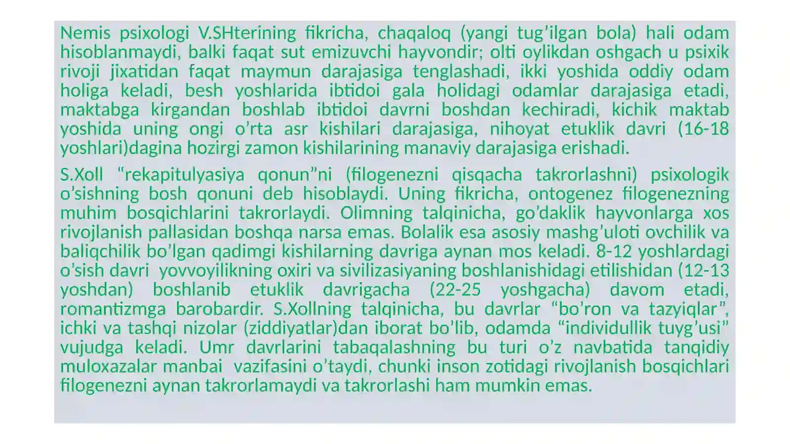 Inson psixik taraqqiyotini tushuntirishga asosiy nazariy yondashuvlar 4