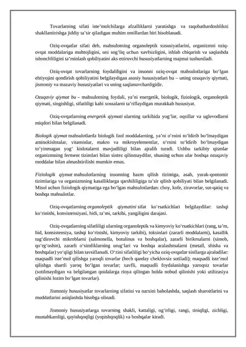 Oziq-ovqat mahsulotlarining tarkibi, foydali va zararli xususiyatlarini yorliqlari orqali o'rganish 4