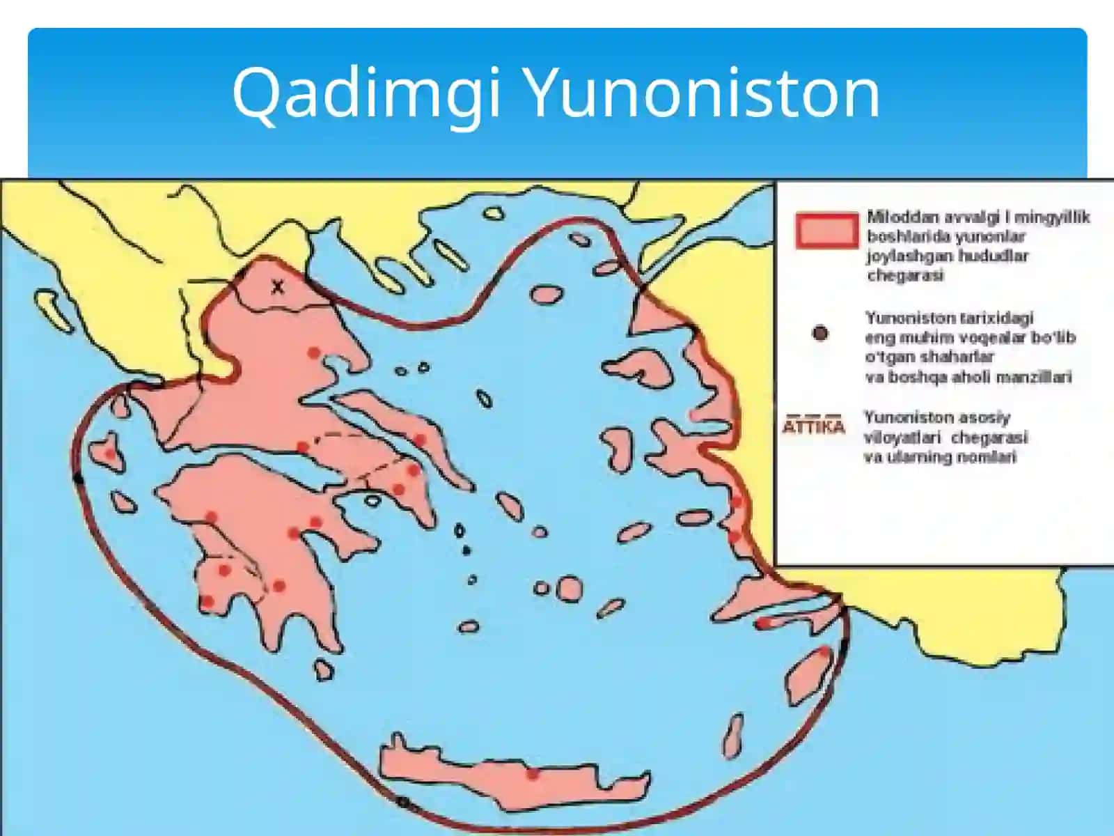 Eng qadimgi Yunoniston sivilizatsiyasi: Krit-Miken jamiyati. Miloddan avvalgi IX asr oxiri- VI asrlarda Yunoniston 4