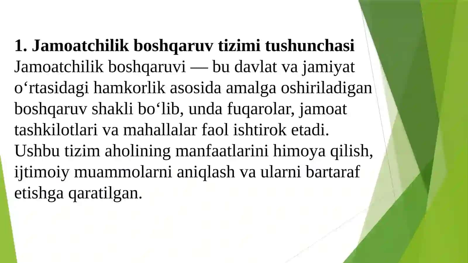 Jamuotchik boshqaruv tizimini takomillashtirish va mahalabay ishlash amaliyotining oʻrni boʻyicha ahborat maʼlumotlar statistik jadval tuzish 4
