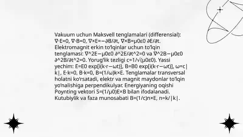 Erkin elektromagnit tebranishlar 4