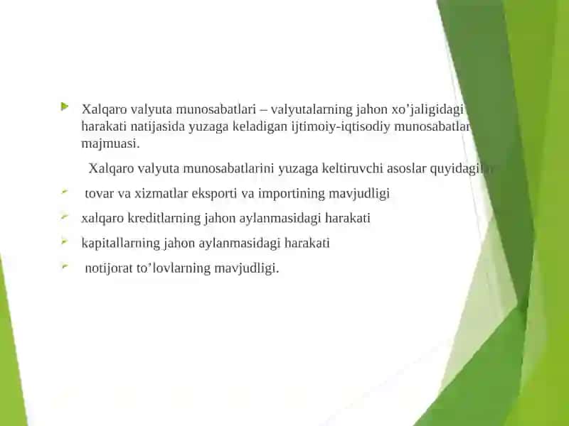 Xalqaro valyuta munosabatlari tushunchasi va ahamiyati 4