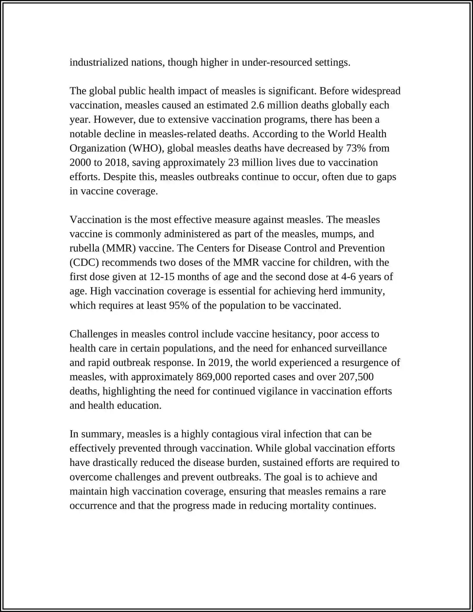 MEASLES PRESENT SIMPLR TENSE CULTURE PROJECT 4