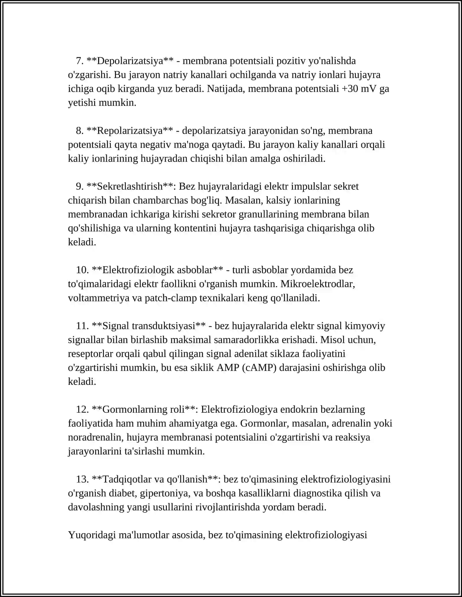 BEZ TOʻQIMASINING ELEKTROFIZIOLOGIYASI 4