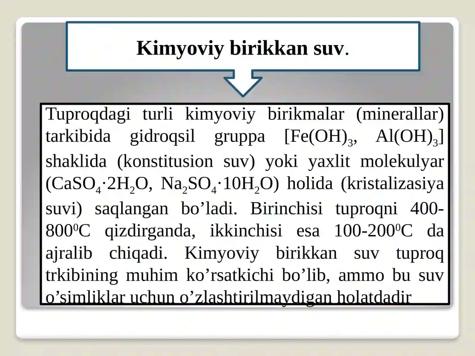 Tuproqning suv, havo, issiqlik xossalari, rejimlari va ularni boshqarish 4