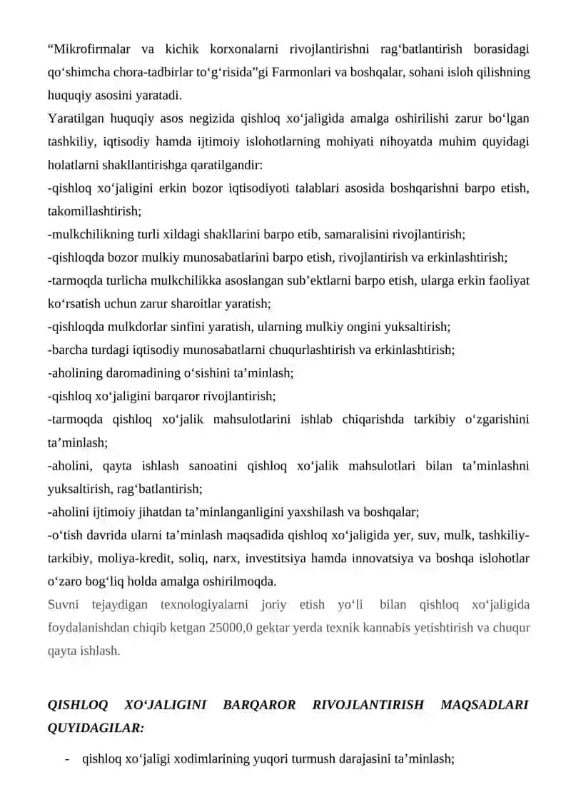QISHLOQ XO‘JALIGINI “YASHIL IQTISODIYOT” ASOSIDA BARQAROR RIVOJLANTIRISH YO‘LLARI. 4
