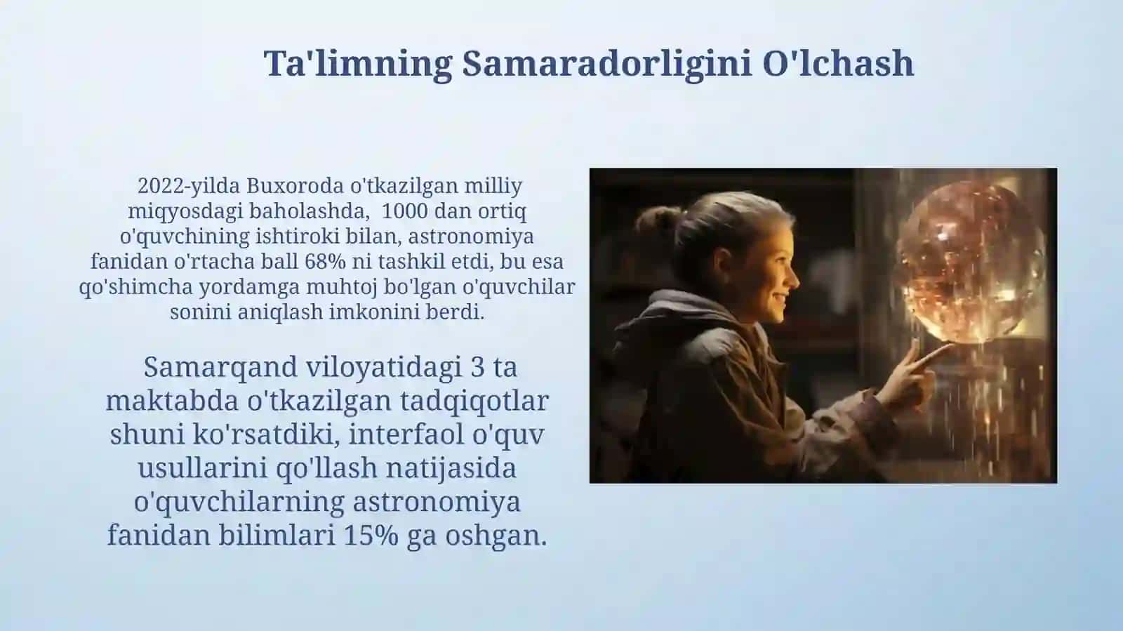 Astronomiya darslarida o'quvchilar o'rtasida sinergetik ta'limtiziminiyaratish 4