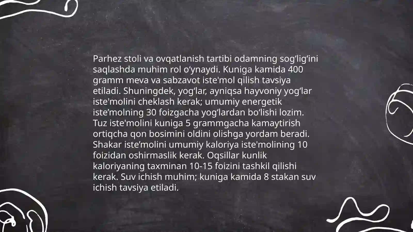 Sekret yetishmovchiligi bilan kelib chiquvchi gastrit parxez stoli 4