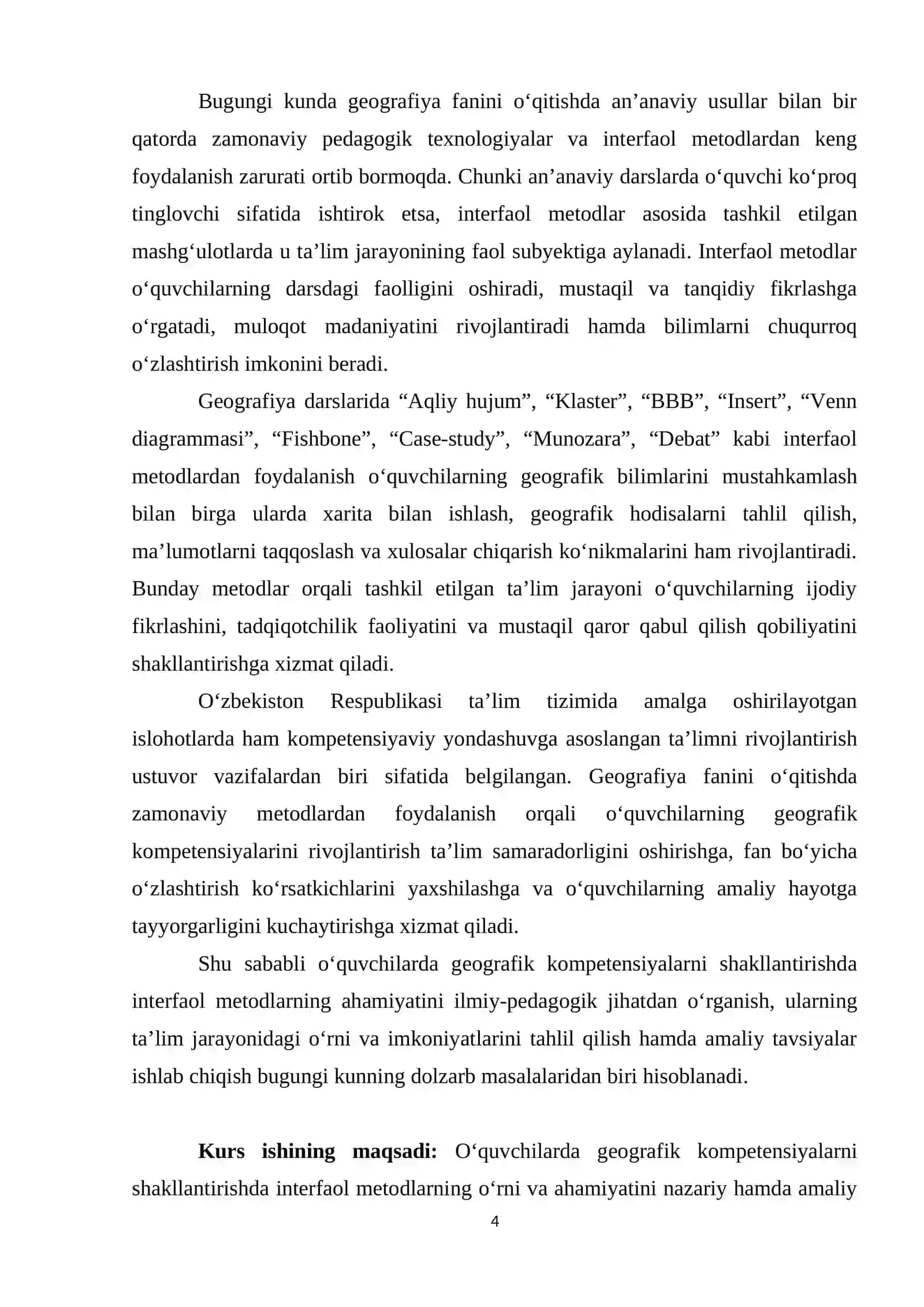 O‘QUVCHILARDA GEOGRAFIK KOMPETENSIYALARNI SHAKLLANTIRISHDA INTERFAOL METODLARNING AHAMIYATI 4