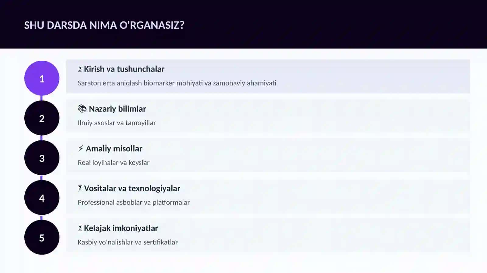 Saraton erta aniqlash biomarker 4