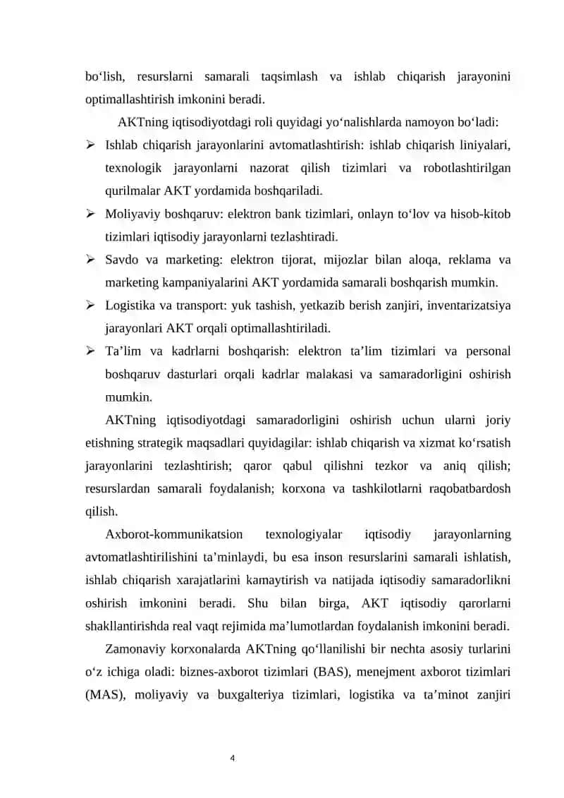 Iqtisodiyotda axborot-kommunikatsion texnologiyalar va tizimlar 4