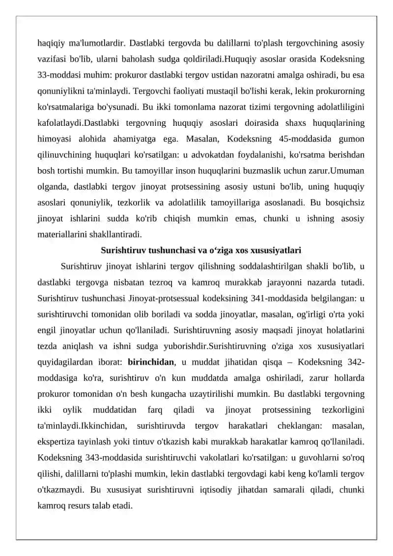 Zamonaviy huquqiy davlatda jinoyat-protsessual faoliyatning asosiy maqsadi 4