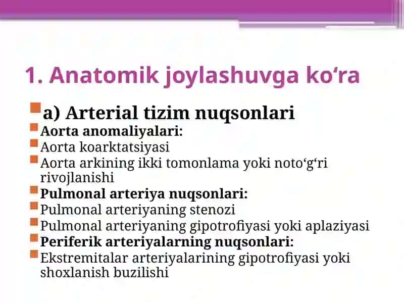 Qon tomir tizimining tug‘ma nuqsonlari 4