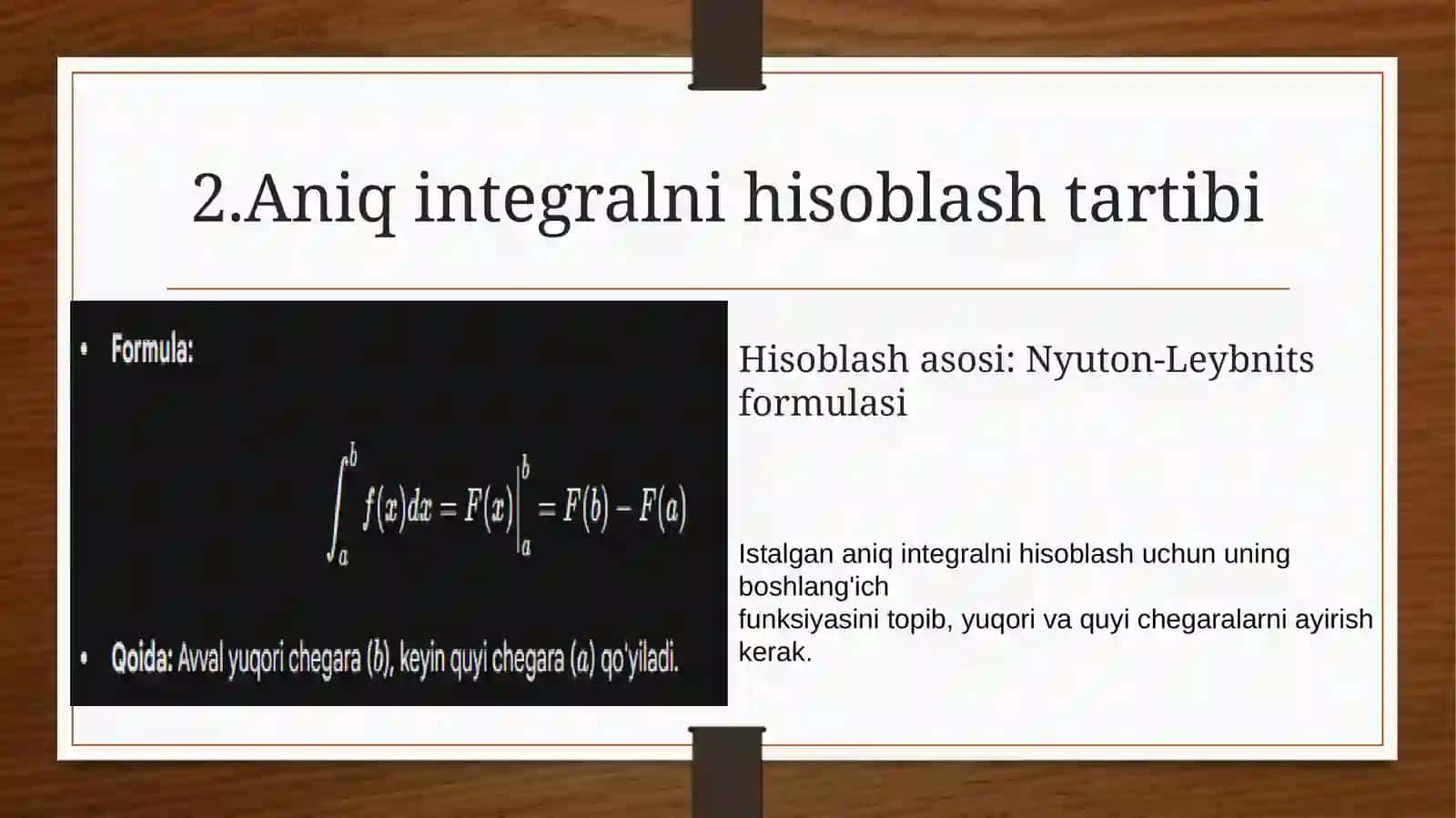 Aniq integrallarni hisoblash 4