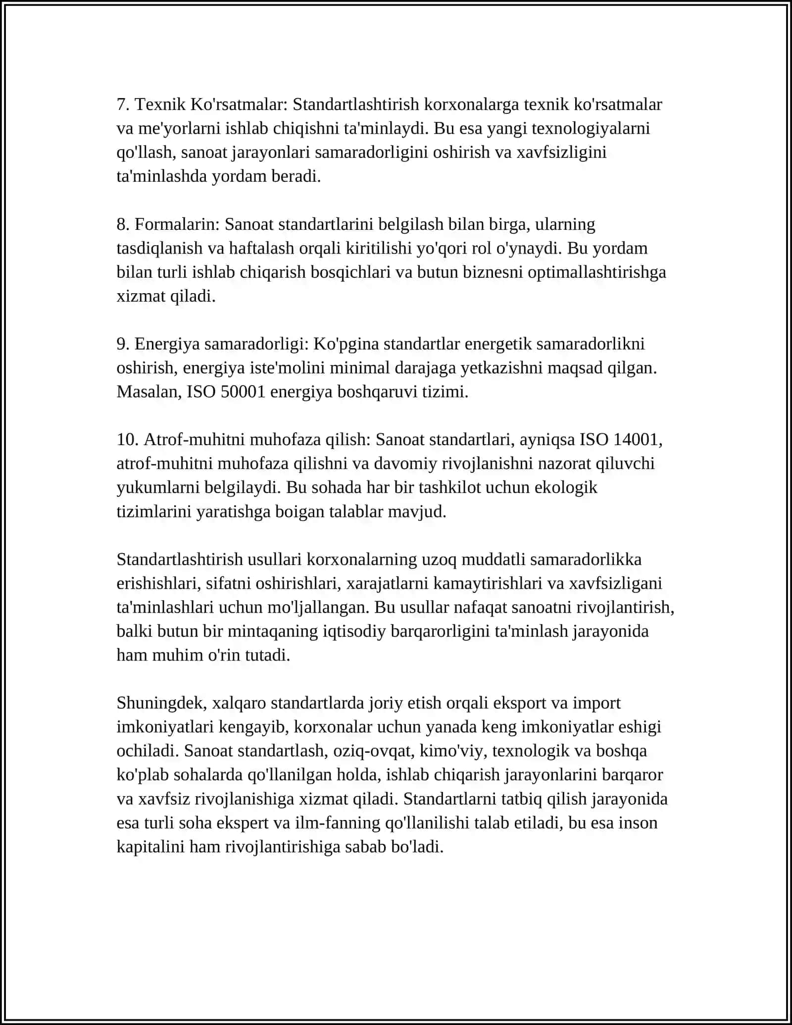 SANOATNI STANDARSTLASH 4