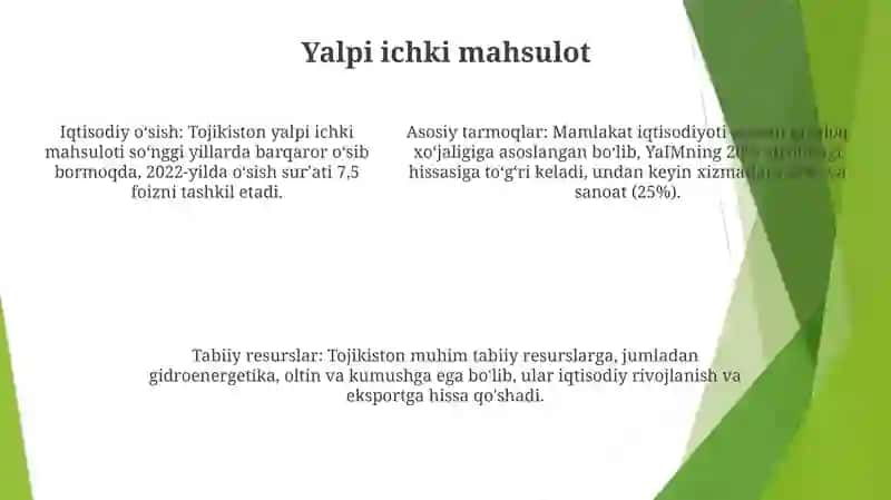 Tojikiston Respublikasi Aholisi Va Iqtisodiyoti 4