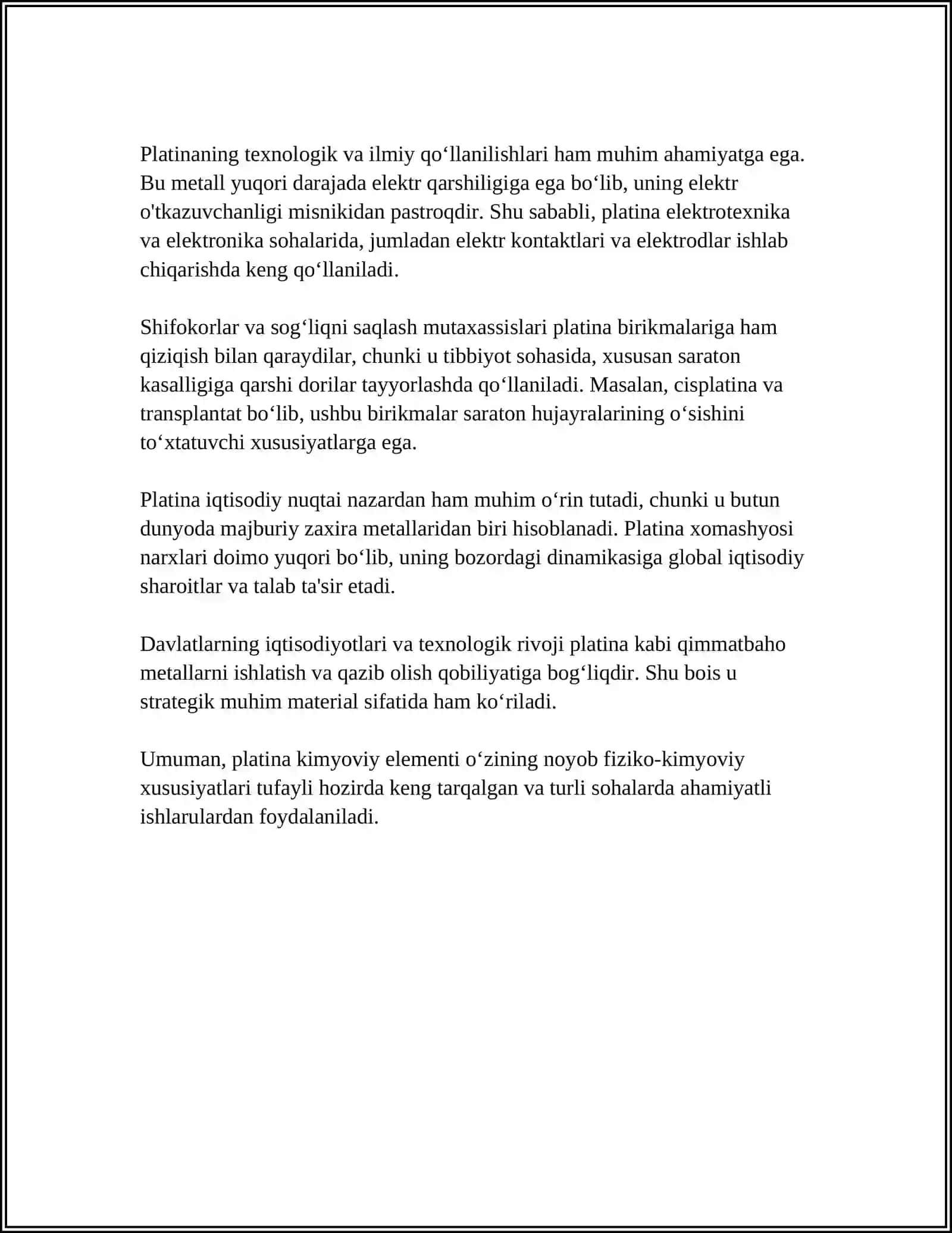 PLATINA GURUHCHASI ELЕMЕNTLARI VA ULARNING XOSSALARI 4