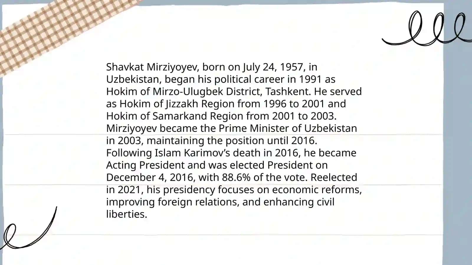 Shavkat Mirziyoyev's Early Life and Education 4