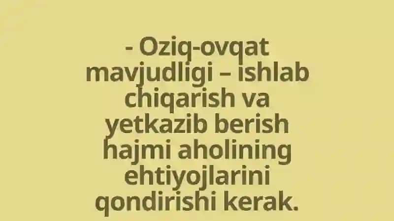 Oziq-ovqat xavfsizligi va qishloq xo‘jaligini rivojlantirish 4