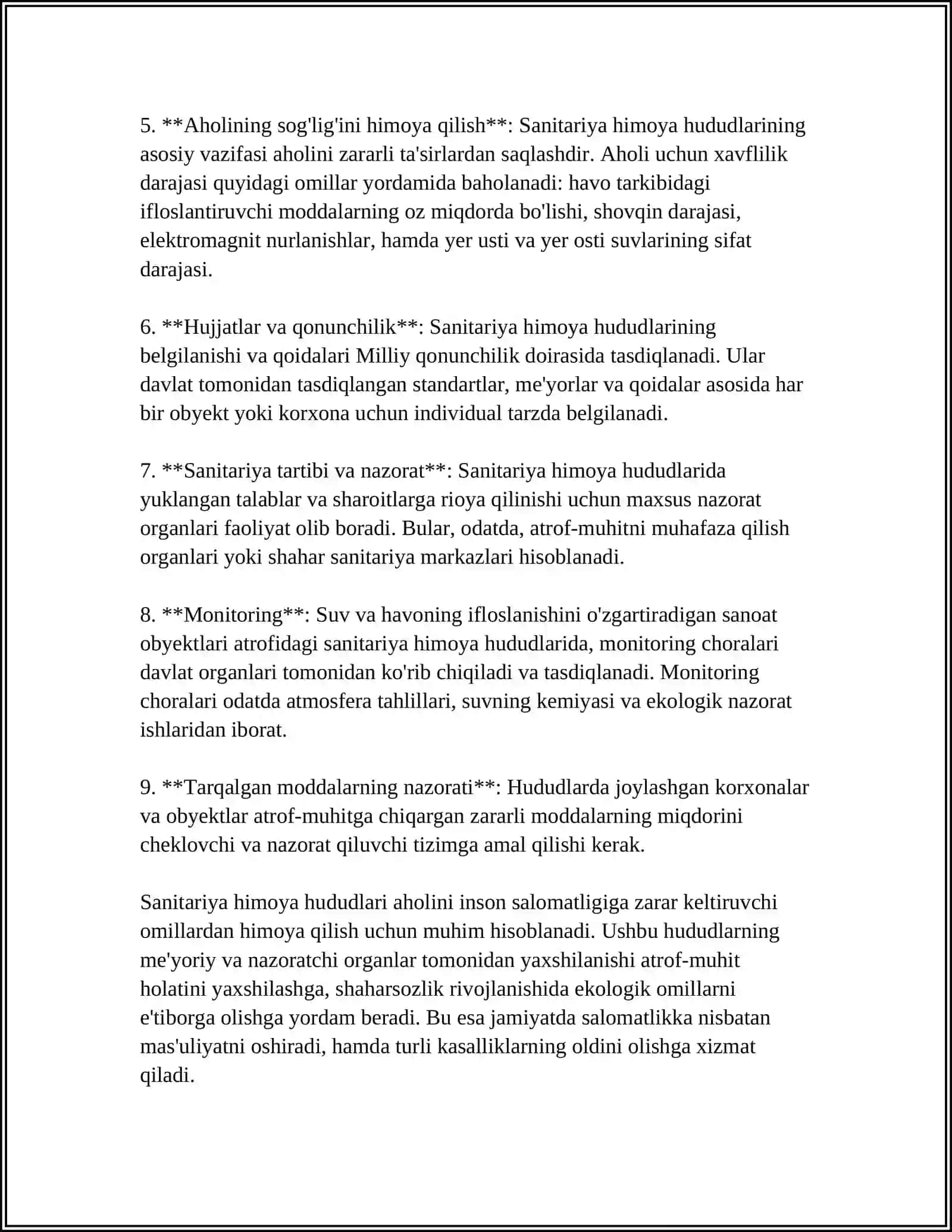 SANITARIYA HIMOYA HUDUDLARI VA UNING AXAMIYATI 4