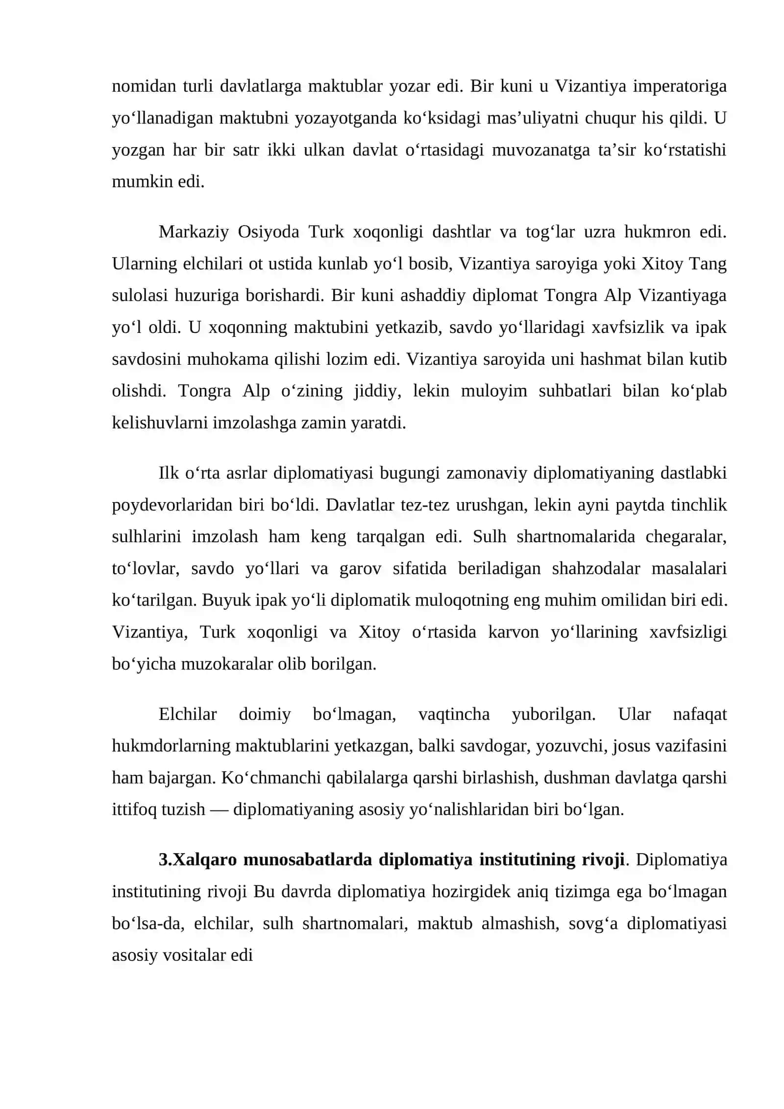 Ilk o’rta asrlarda halqaro munosabatlar va diplomatiya( V-XI asrlar) 4