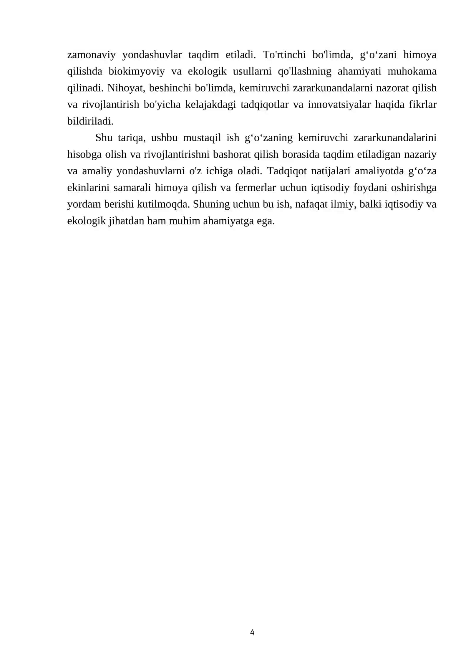 Gʻoʻzaning kemiruvchi zararkunandalarni hisobga olish va rivojlantirishni bashorat qilish 4
