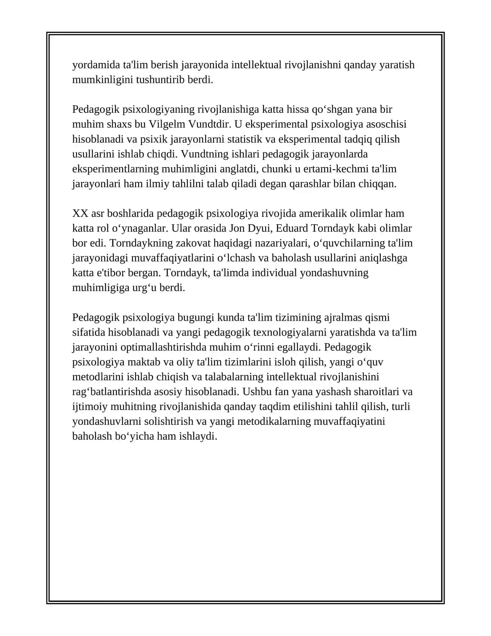 PEDAGOGIK PSIXOLOGIYANING YUZAGA KELISH TARIXI 4