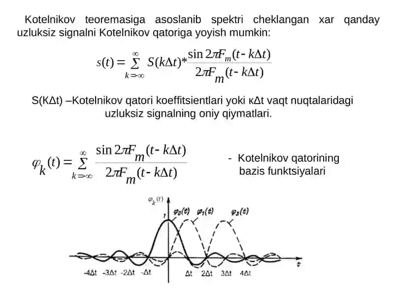 Uzluksiz signallarni raqamli uzatish 4