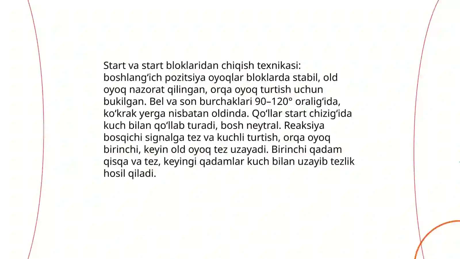 Yengil atletika turlari texnikasini oʻrganish 4