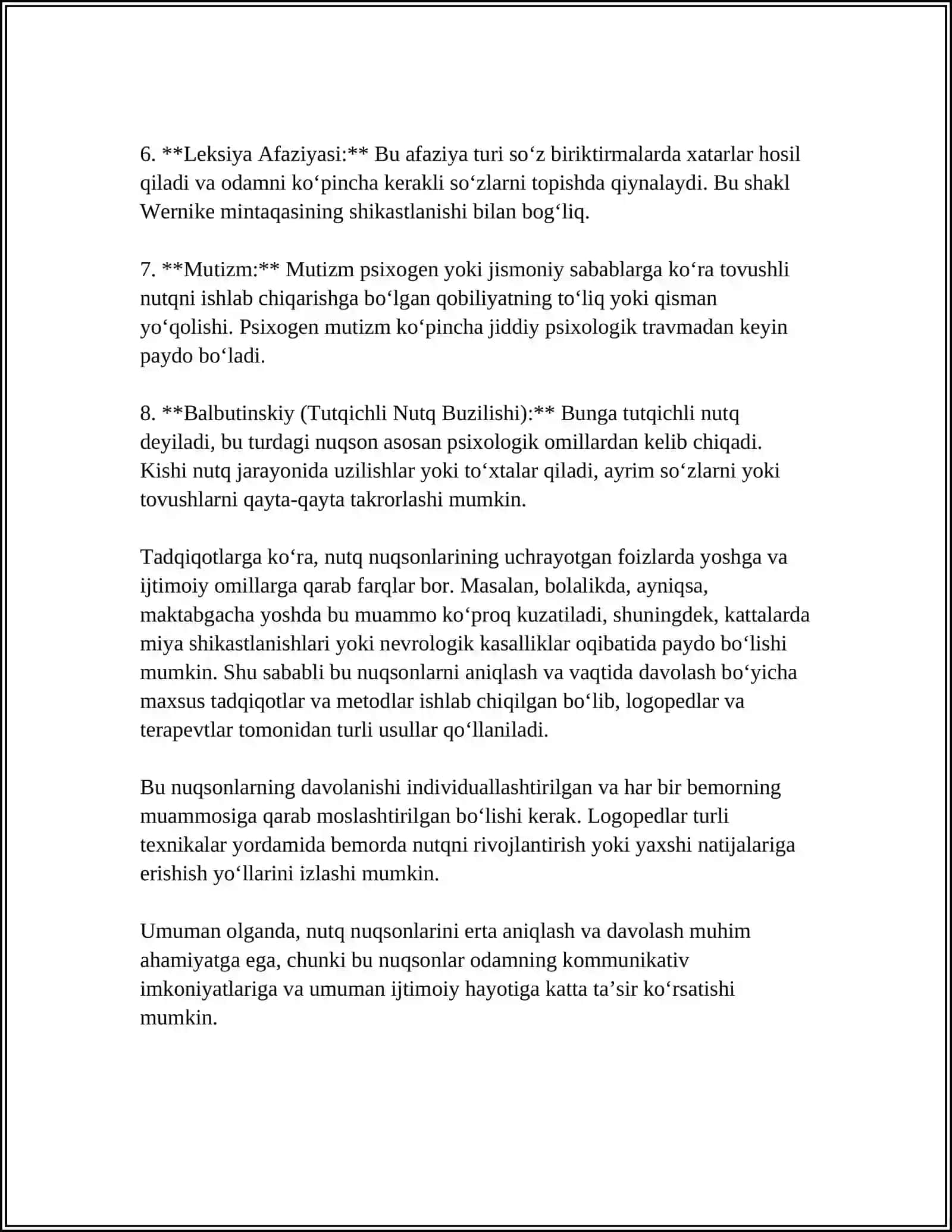 NUTQ NUQSONIGA EGA BO'LGAN BOLALAR 4